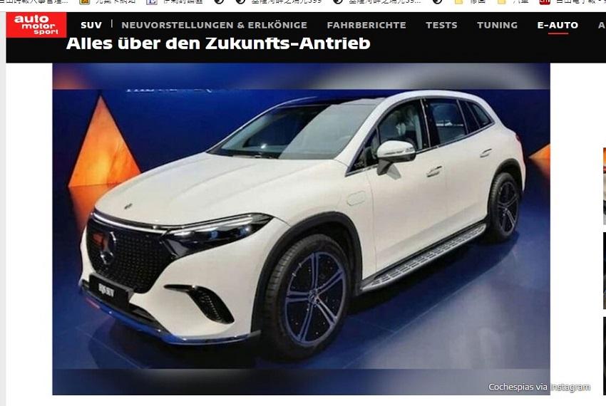 EQS SUV 搶先流出，造型相當精緻，且線條經過不少平整優化設計。〈擷取自外媒《Auto Motor Sport》。〉