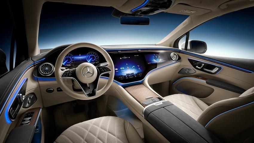 M.Benz EQ S SUV 搭載 EVA 平台，擁有先進的 AI 智慧學習技術。