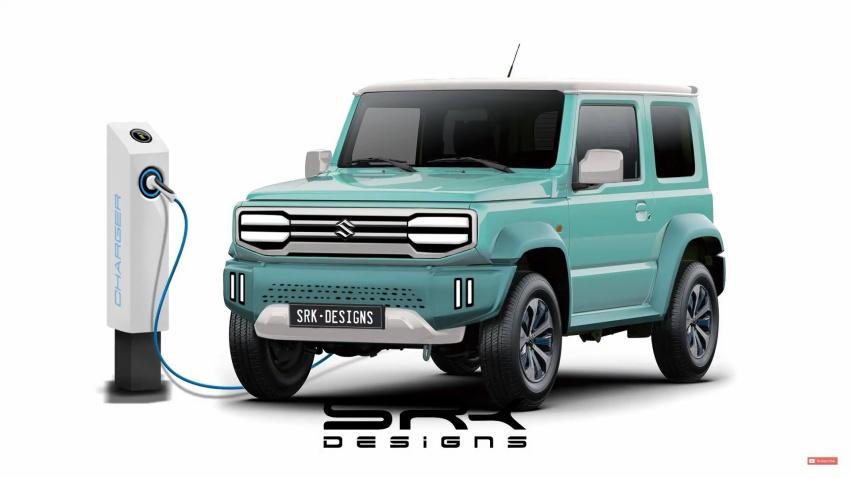 專業繪製預想圖的《SRK Designs》釋出 Suzuki Jimny 電動版的預想圖。