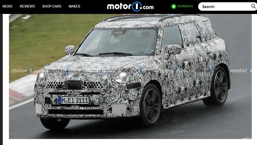 最快今年推出的新一代 Mini Countryman，正在進行測試中。〈擷取自外媒《Motor 1》。〉