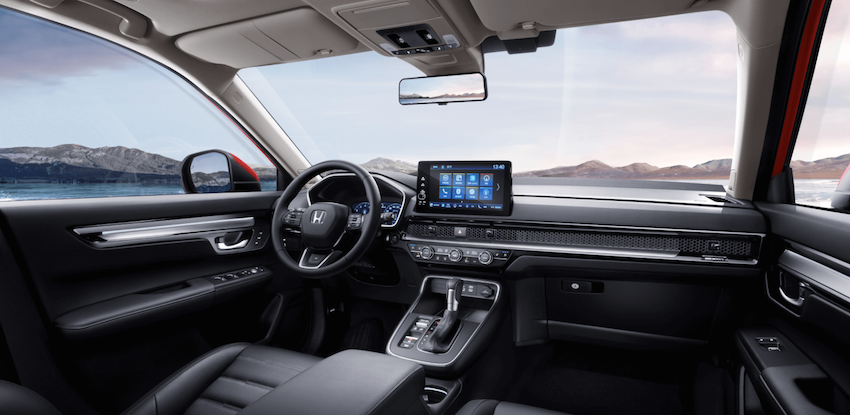 新世代的 CR-V 內裝與前一代大不同，跟 Civic 11 代相似。