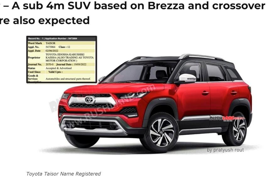 外媒發現 Toyota 註冊 Taisor 新商標，有望是更入門休旅。圖為預想圖。