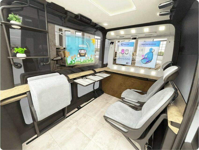 MOOX 概念車能透過 AR 功能及感官刺激設備，滿足娛樂、紓壓或商務等不同需求。