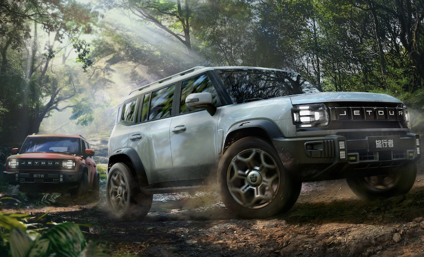 捷途 Traveller 車頭造型，有明顯 Ford Bronco 影子。