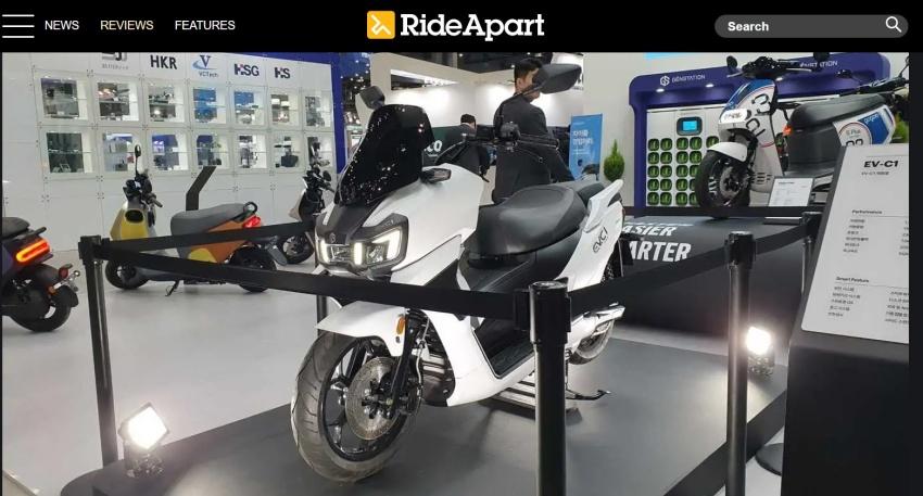 Gogoro 於韓國參展，其中推出一款獨特 EV-C1 大型速克達。