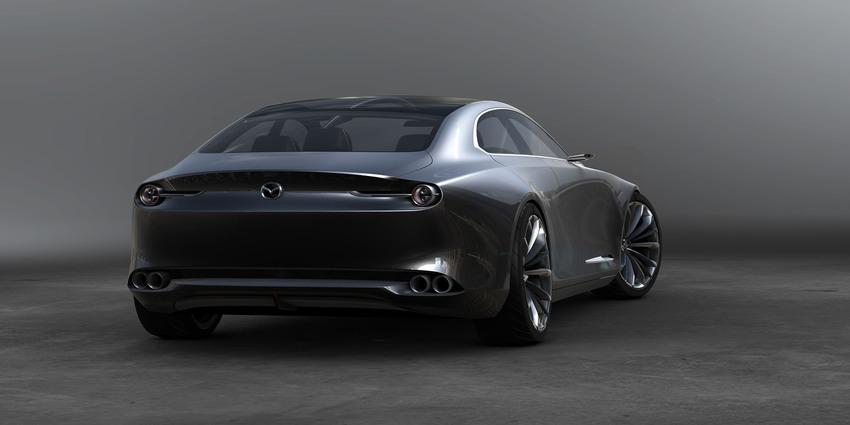 新車外型延續 Vision Coupe 概念車的動感設計風格。圖為 Vision Coupe Concept。（圖片來源：Mazda）