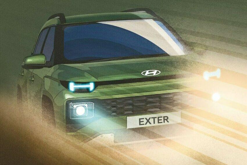 Hyundai 預告推出全新休旅 Exter，並釋出手繪設計草圖預覽外型設計。