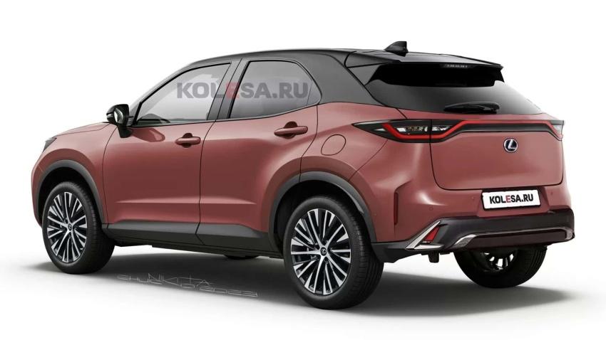 車尾採用波浪狀的貫穿式尾燈組，整體輪廓與 Yaris Cross 相仿。圖為預想圖。