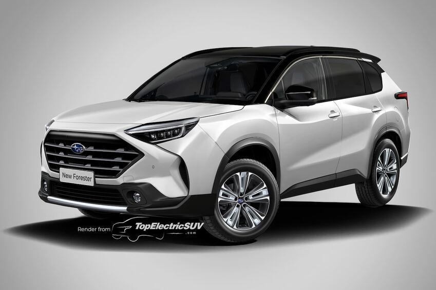 大改款 Forester 預想外型。（圖片來源：擷取自 TopElectricsSUV）