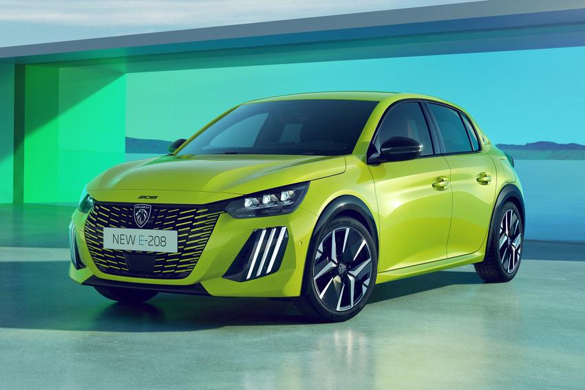 Peugeot 發表小改款 208，換上全新動感面容。圖為 E-208。