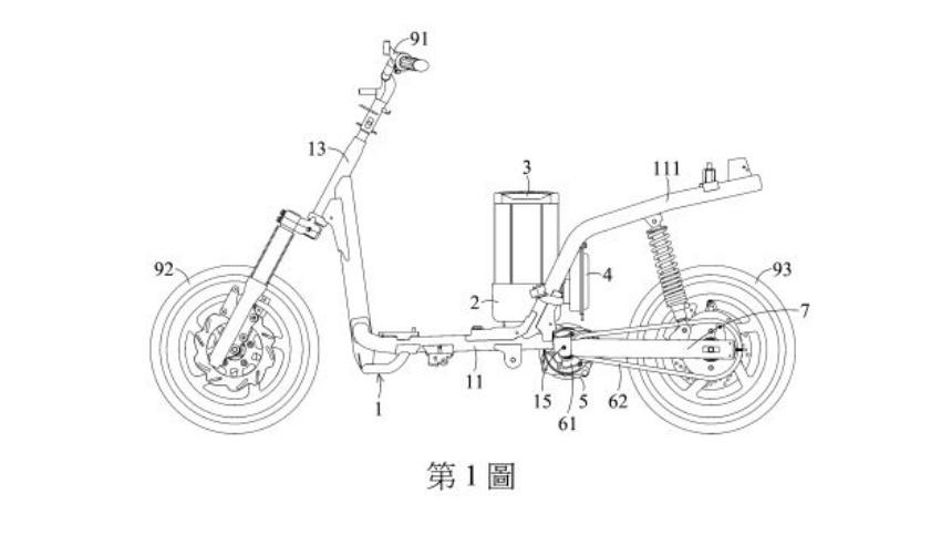 SYM 電動機車專利曝光，採用雙電池換電設計。