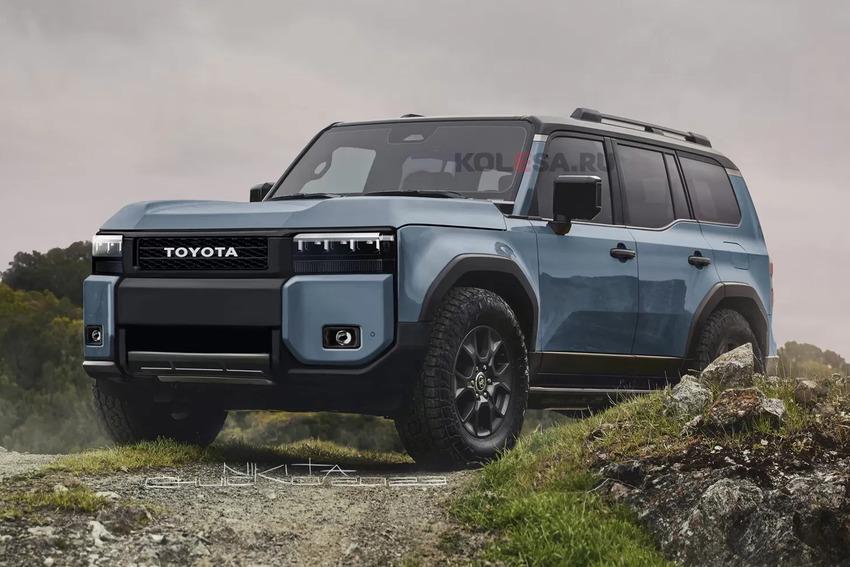 Toyota 大改款 Land Cruiser Prado 預想外型曝光，復古風格相當吸睛。（圖片來源：Kolesa.ru）