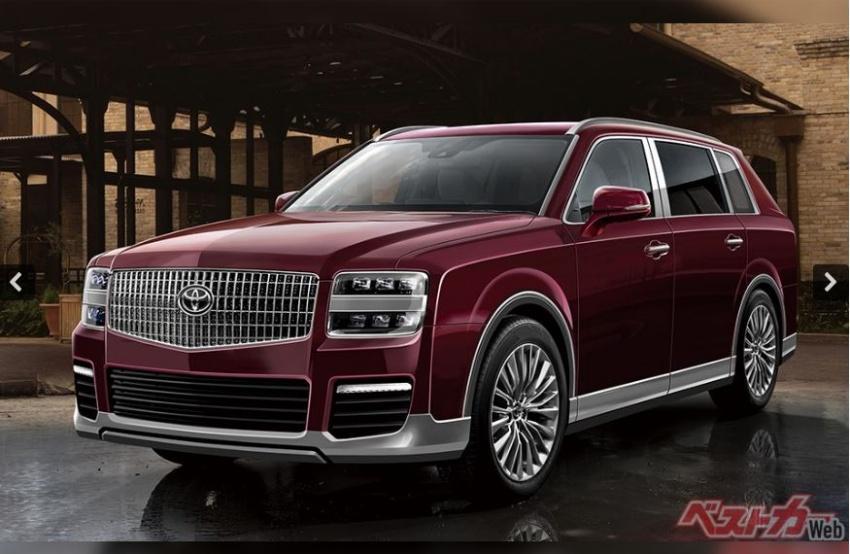 日媒繪製的 Century SUV 預想圖，整體方正且充滿霸氣。