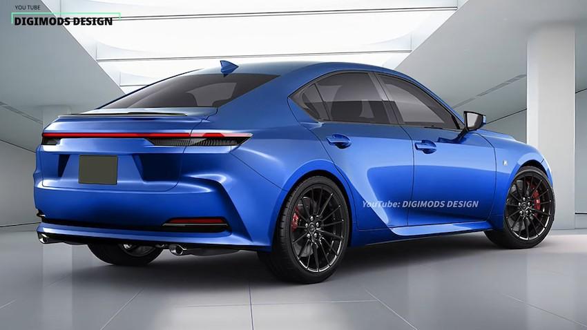 車尾更有著濃厚的 Lexus IS 的造型與貫穿式尾燈樣貌