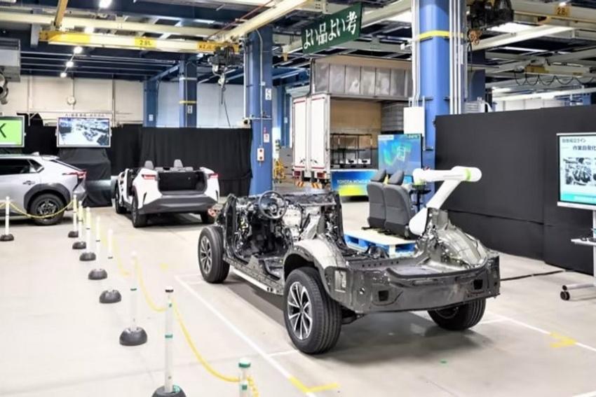 Toyota 將以無輸送帶的方式，透過自動駕駛功能形成自走式生產線。