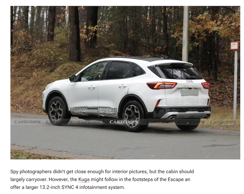 Ford Kuga 歐規小改款偽裝車出沒！換全新車頭與廠徽
