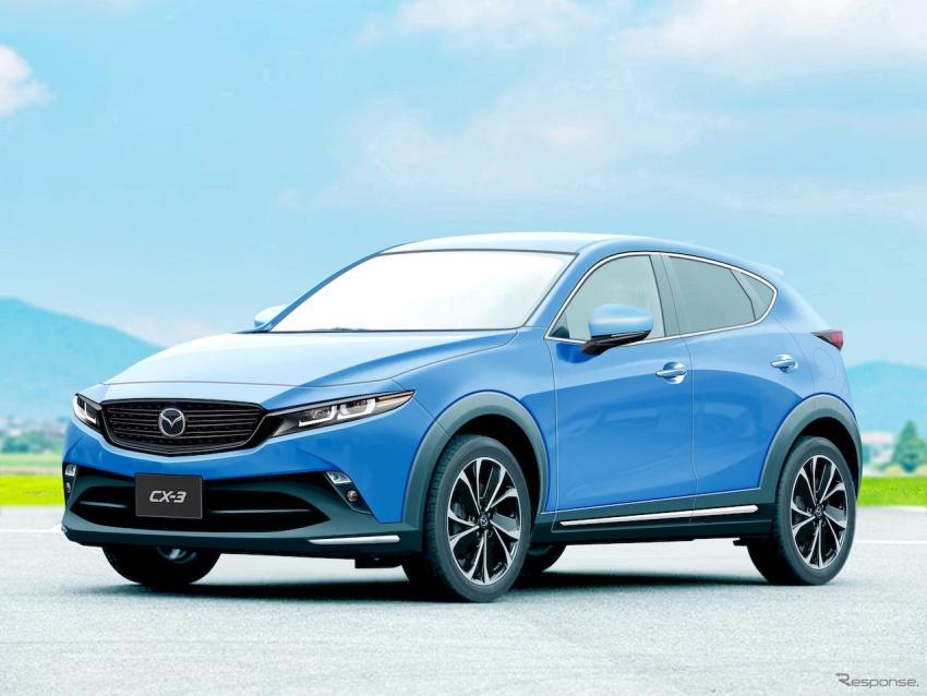 日媒稱 Mazda 新一代 CX-3 將於 2024 年 10 月全球首發。圖為預想圖。
