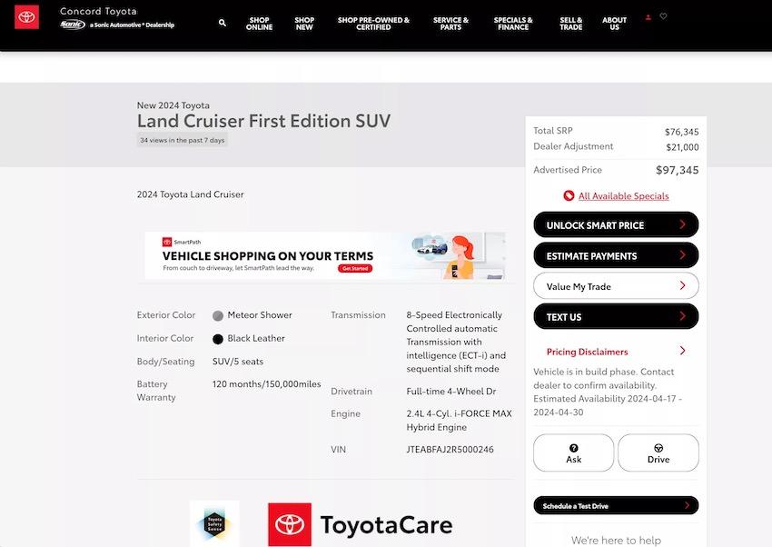 經銷商趁火打劫！買 Toyota Land Cruiser 要加價 70 萬元  外媒批：貪婪