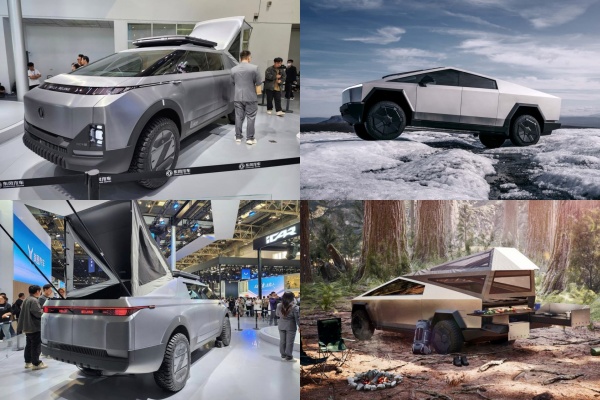 Tesla Cybertruck 遭山寨毒手！中國概念車連露營帳棚都照抄