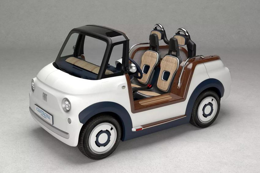 義大利改裝品牌 Castagna Milano 讓 Fiat Topolino 純電小車成為路上豪華遊艇。