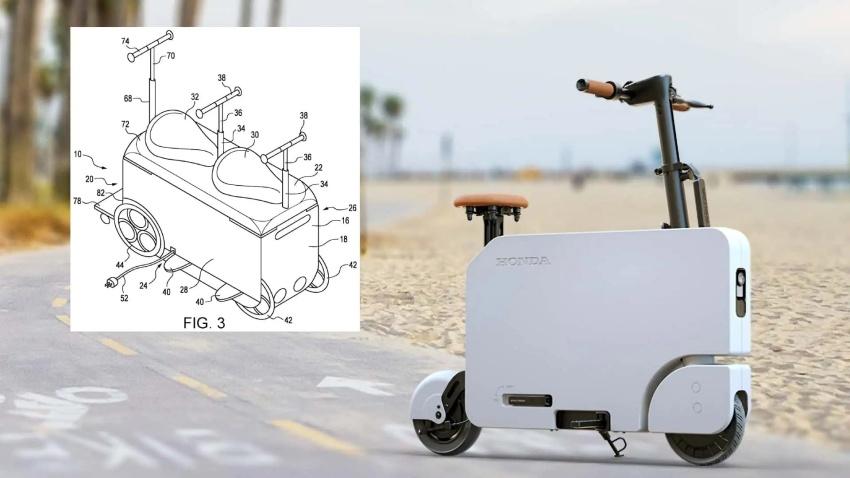 Honda 申請 Motocompacto 微型電動二輪車的雙座四輪版本專利。