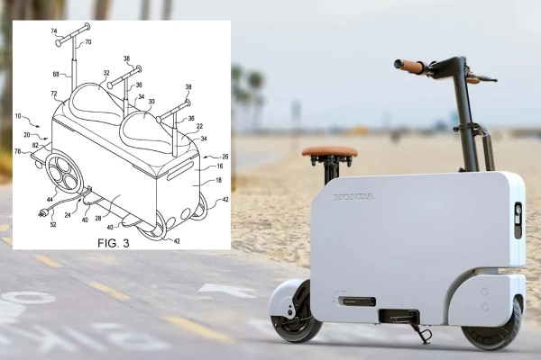 比 iPhone 15 便宜的 Honda 電動二輪車有家庭版！雙座四輪專利曝光