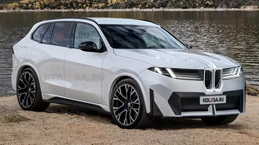 BMW 全新 iX5 預期將導入 Neue Klasse X 概念車的設計語彙。圖為預想圖。