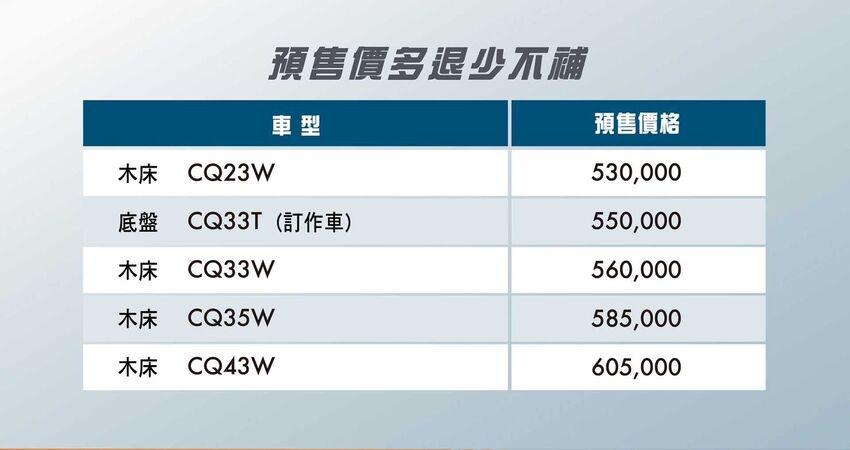 J Space 貨車預售價。