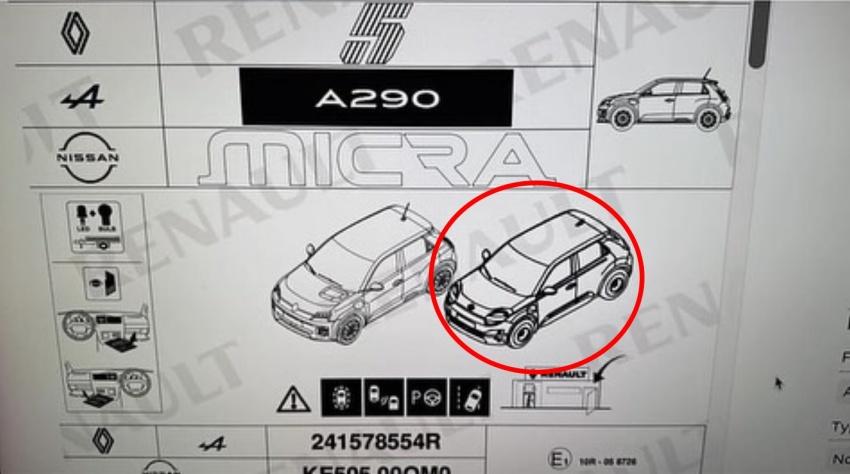Nissan 新一代 March 設計圖曝光，確認和 Renault 5 成為雙生車款。