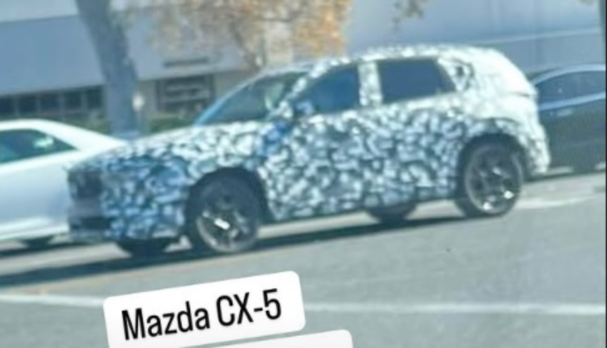 Mazda 新一代 CX-5 測試車首度現身，車身尺碼明顯放大。