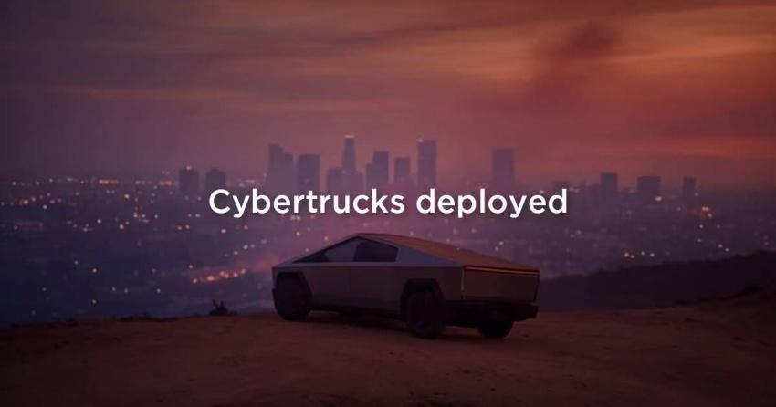 Tesla 執行長 Elon Musk 投入 Cybertruck 電動皮卡協助加州大火救災。