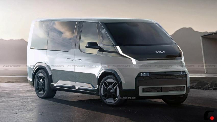 圖為 Kia PV5 量產預想圖。