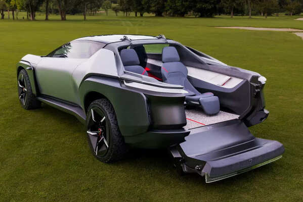 義式純電雙門轎跑打破傳統汽車框架！拆掉後廂變皮卡 性能表現更勝超跑