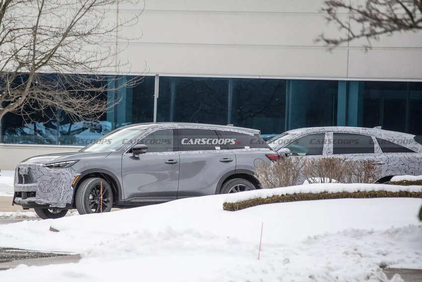 Infiniti 全新 QX65 與改款 QX60 一起現身測試，預計今年稍晚時候發表。