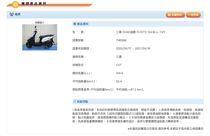 代號 FU12T3 全新迪爵 125