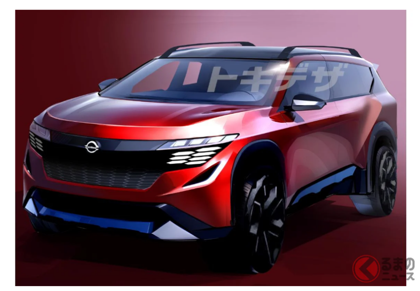 新一代 Nissan X-Trail 將率先於 2026 財年於北美登場。圖為預想圖。