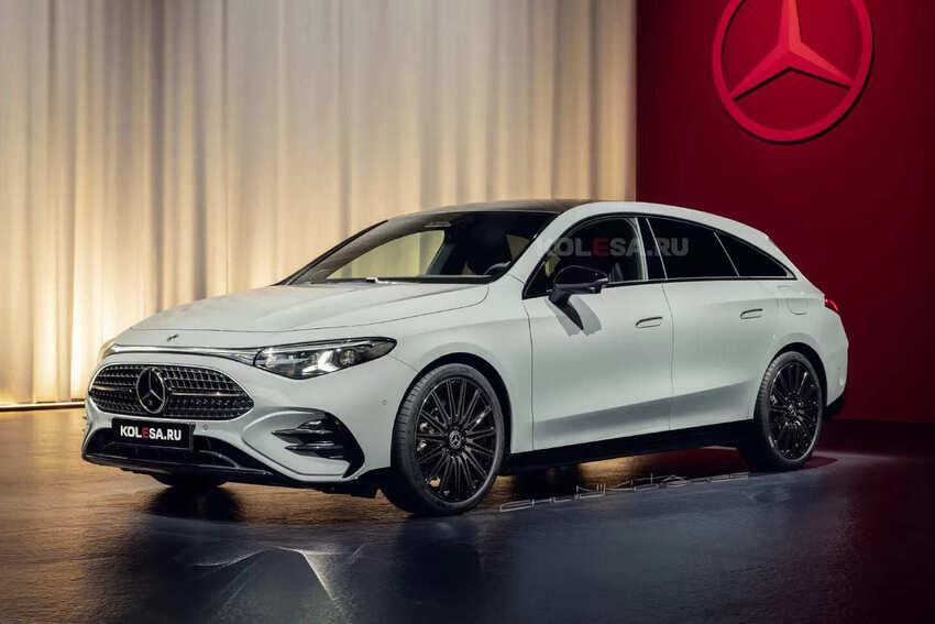 賓士大改款 CLA Shooting Brake 預想圖出爐，預計今年 9 月正式現身。（圖片來源：Kolesa.ru）