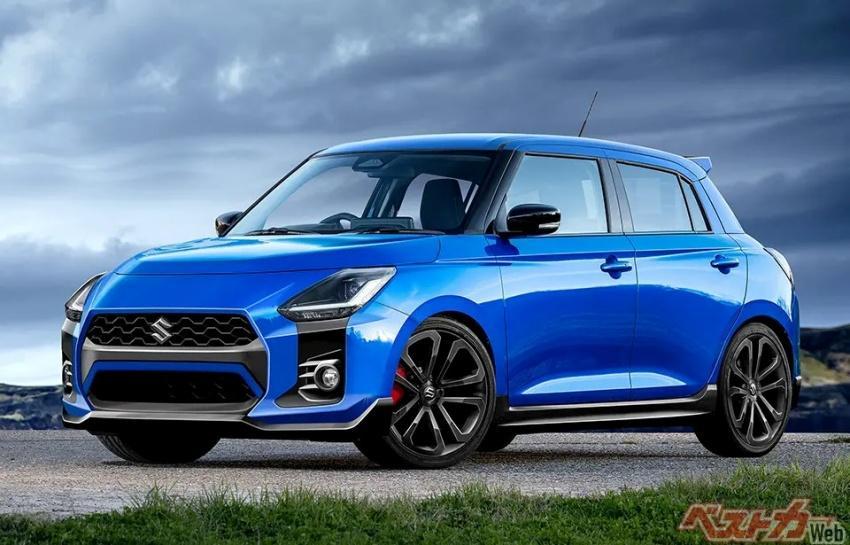 圖為新一代 Swift Sport 預想圖，全新動感面容相當搶眼。（圖片來源：BestCar）