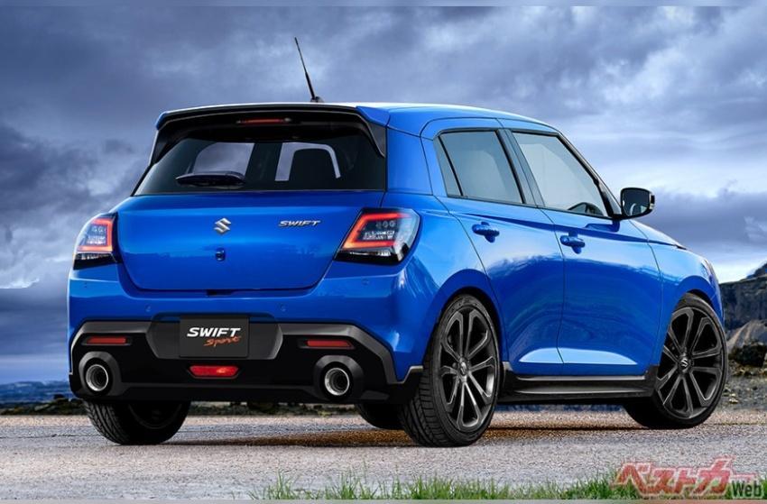 新一代 Swift Sport 預計採用全新 1.4 升渦輪引擎搭配 48V 輕油電，擁有更好的性能及節能表現。此為預想圖。（圖片來源：BestCar）