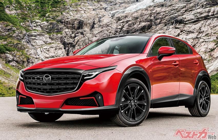 Mazda 全新跨界預計 2027 年問世，採用新世代家族語彙打造。圖為預想圖。
