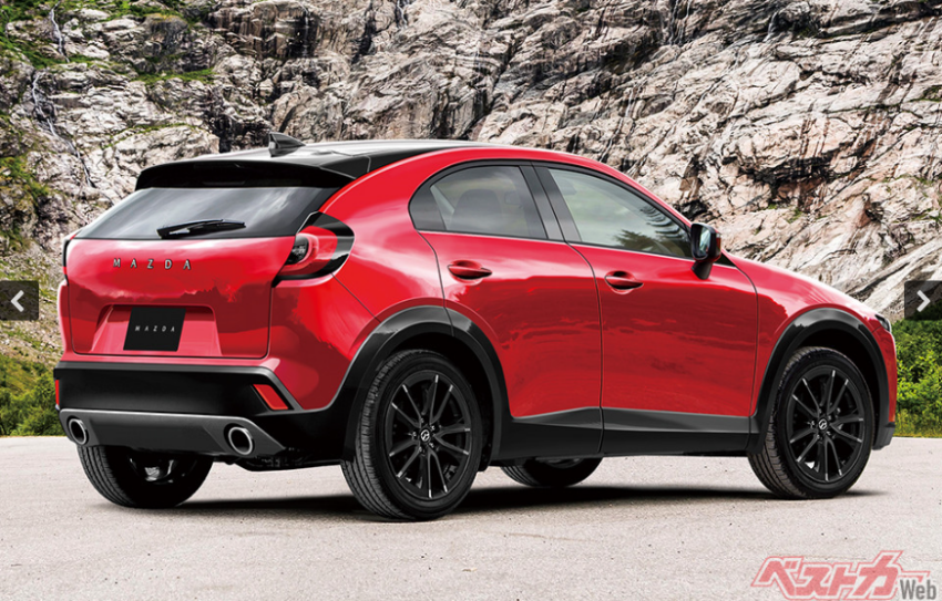 全新 CX-20 預期搭載專為油電混合系統設計的平台。圖為預想圖。