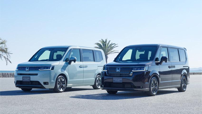 Honda 宣布將在 2025 印尼國際車展正式發表 Step WGN。圖左為 Step WGN Air，圖右為 Step WGN Spada。