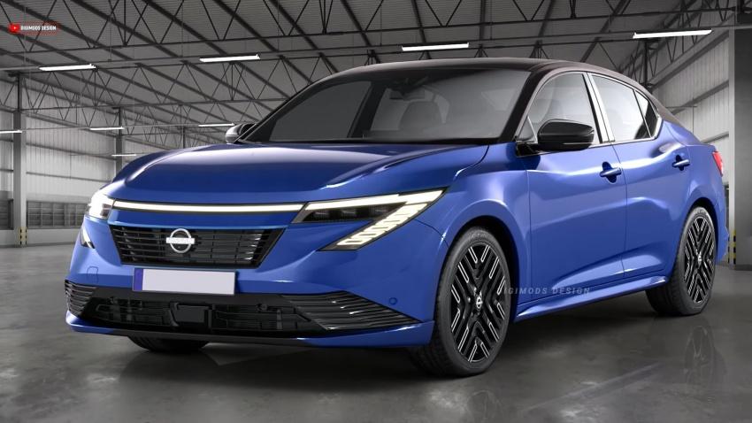 Nissan 新一代 Sentra 預計今年底登場，外型更加運動化。圖為預想圖。