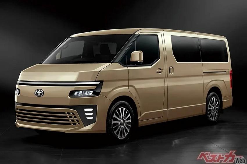日媒稱 Toyota 熱銷 MPV 車款 Hiace 下一代最快明年登場。圖為預想圖。