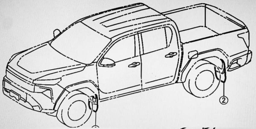 Toyota 新一代 Hilux 專利圖曝光，採用全新設計打造。