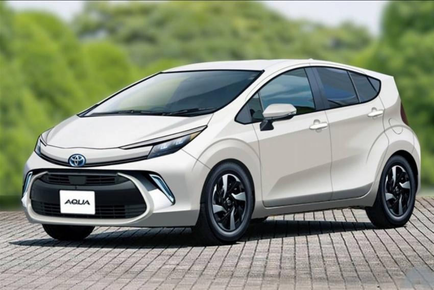 Toyota 省油小車 Aqua 即將推出中期改款車型，外型有明顯改動。圖為預想圖。