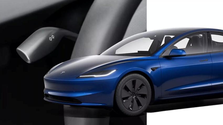 Tesla 針對 Model 3 Highland 改回方向燈撥桿。