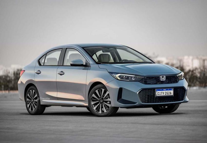 Honda 新一代 City 將搭全新 PF2 平台，並採用更動感的外型設計。圖為預想圖。