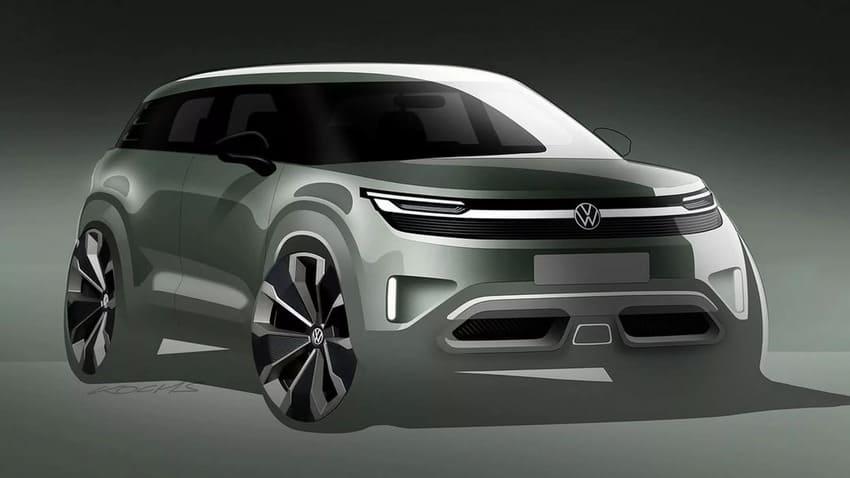 福斯釋出全新純電 SUV 設計草圖，預告將在 IAA 慕尼黑車展正式發表。
