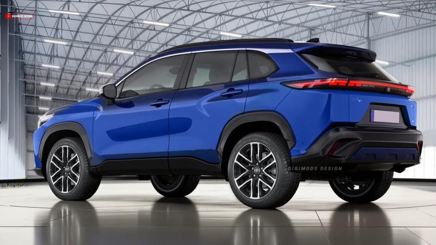 新一代 Corolla Cross 外觀更加動感，並具備貫穿式尾燈組。圖為預想圖。